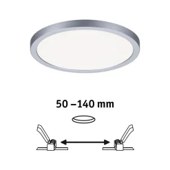 Paulmann LED-panel Areo 4.000 K rund krom 17,5cm
