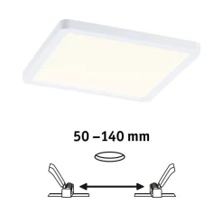Paulmann LED-panel Areo 3.000 K kantet 17,5cm hvid
