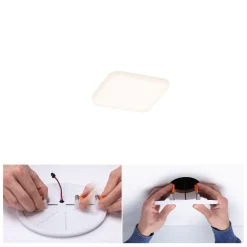 Paulmann LED-panel Veluna 3.000K kantet, 7,5cm