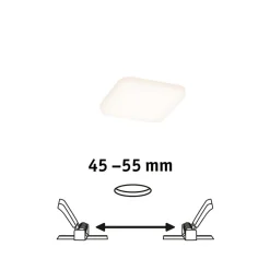 Paulmann LED-panel Veluna 3.000K kantet, 7,5cm