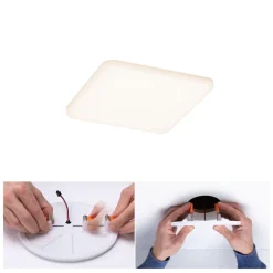 Paulmann LED-panel Veluna 3.000K kantet, 12,5cm