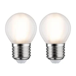 Paulmann LED-pære E27 5 W 2.700 K mat, 2 stk.
