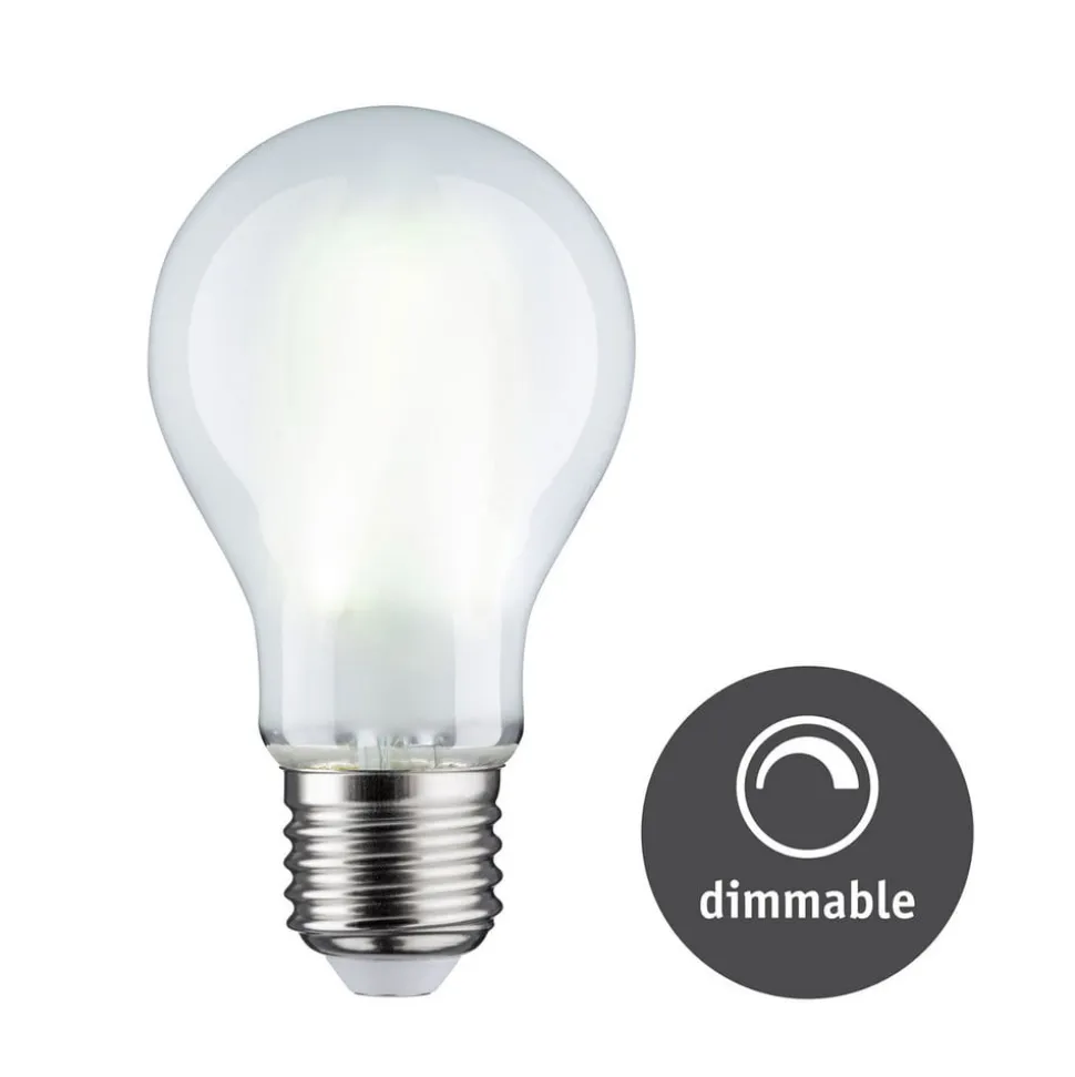 Paulmann LED-pære E27 9 W 6.500 K, mat, kan dæmpes
