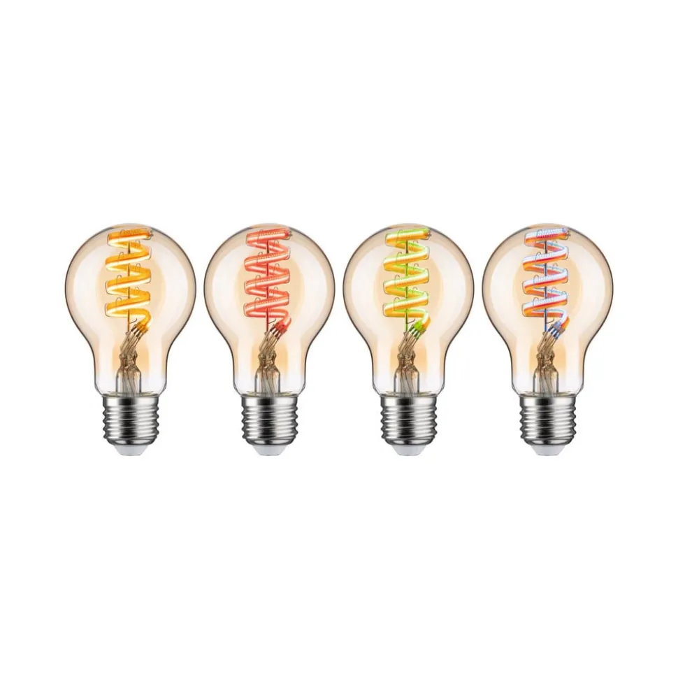 Paulmann LED-pære ZigBee E27 6,3W RGBW dim guld