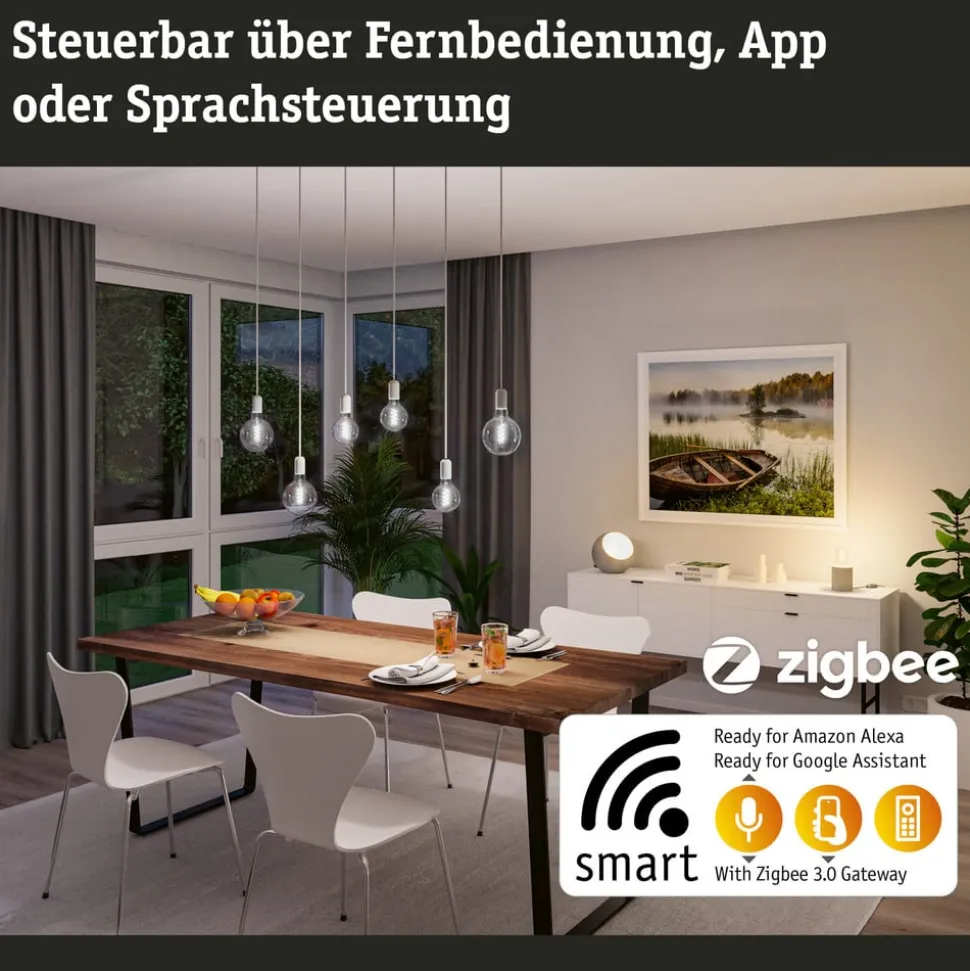 Paulmann LED-pære ZigBee E27 7,5W CCT dim guld