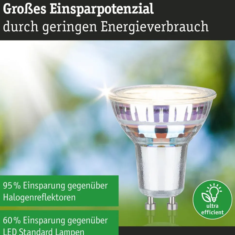 Paulmann LED-reflektor GU10 2,5 W, 3.000 K, 450 lm, 100° 3 enheder