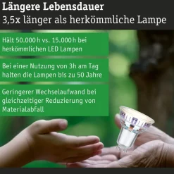 Paulmann LED-reflektor GU10 2,5 W, 3.000 K, 450 lm, 100° 3 enheder