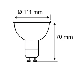 Paulmann LED-reflektorpære GU10 QPAR 111 4W klar 2.700 K 350 lm