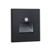 Paulmann LED-sensor-vægindbygningslampe Edge Quadro sort 8 cm