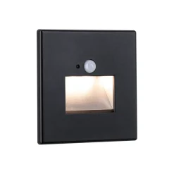 Paulmann LED-sensor-vægindbygningslampe Edge Quadro sort 8 cm