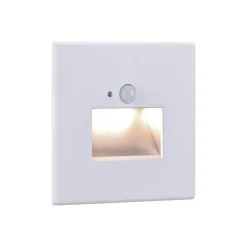 Paulmann LED-sensor-vægindbygningslampe Edge Quadro, hvid 8x8 cm