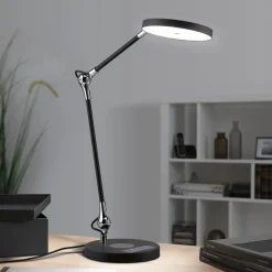 Paulmann LED-skrivebordslampe Numis, sort, dæmpbar, CCT