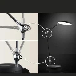 Paulmann LED-skrivebordslampe Numis, sort, dæmpbar, CCT