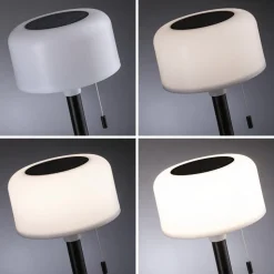 Paulmann LED-solcellelampe Bartja, sort, IP44 dæmpbar