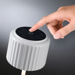 Paulmann LED-solcellelampe Else, hvid, IP44, dæmpbar