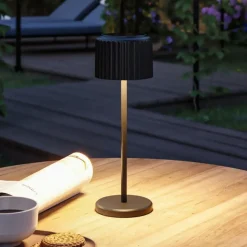 Paulmann LED-solcellelampe Else, sort, IP44 dæmpbar
