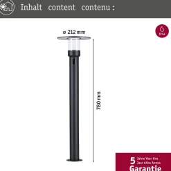 Paulmann LED-stibelysning Sienna, aluminium, sensor