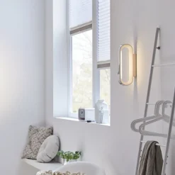 Paulmann LED-væglampe Agena, krom 31 cm IP44 dæmpbar