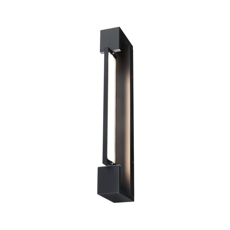 Paulmann LED-væglampe Lucille, sort, 40 cm IP44 dæmpbar