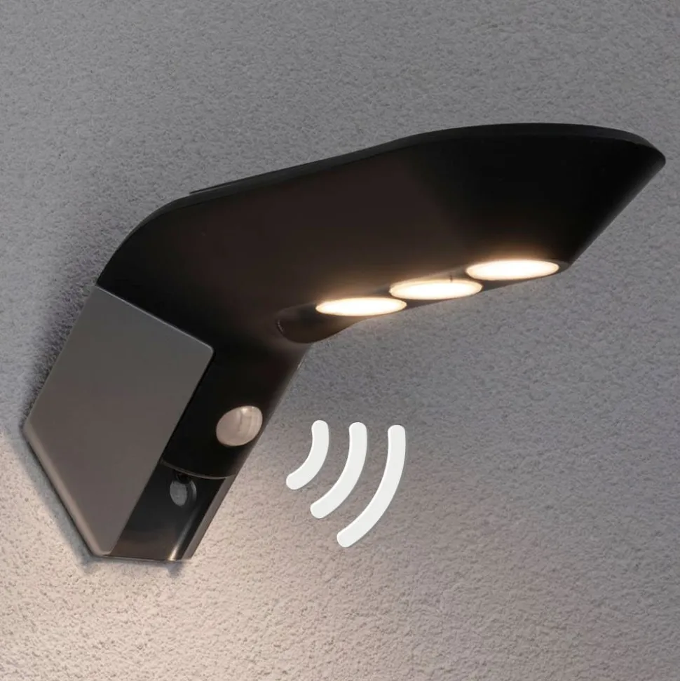 Paulmann LED-væglampe med solcelle Soley antracit