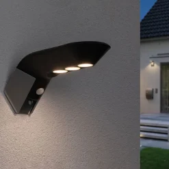 Paulmann LED-væglampe med solcelle Soley antracit