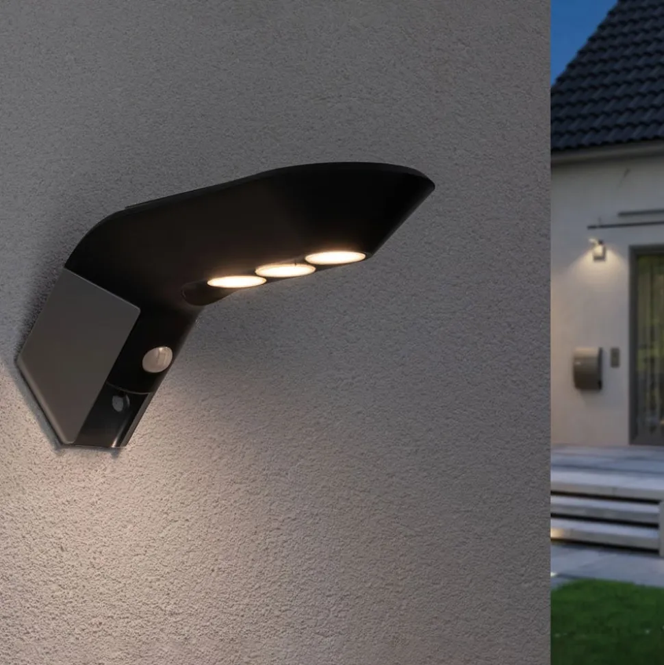 Paulmann LED-væglampe med solcelle Soley antracit