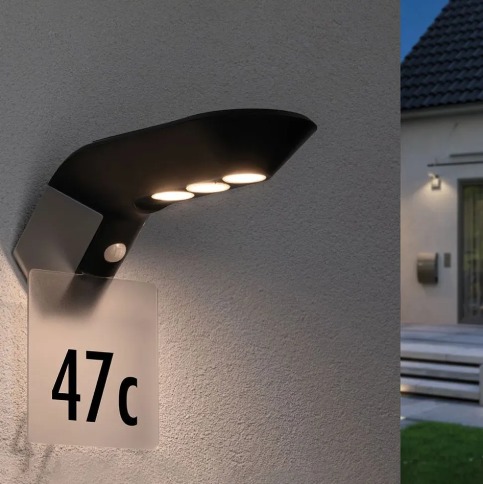 Paulmann LED-væglampe med solcelle Soley antracit