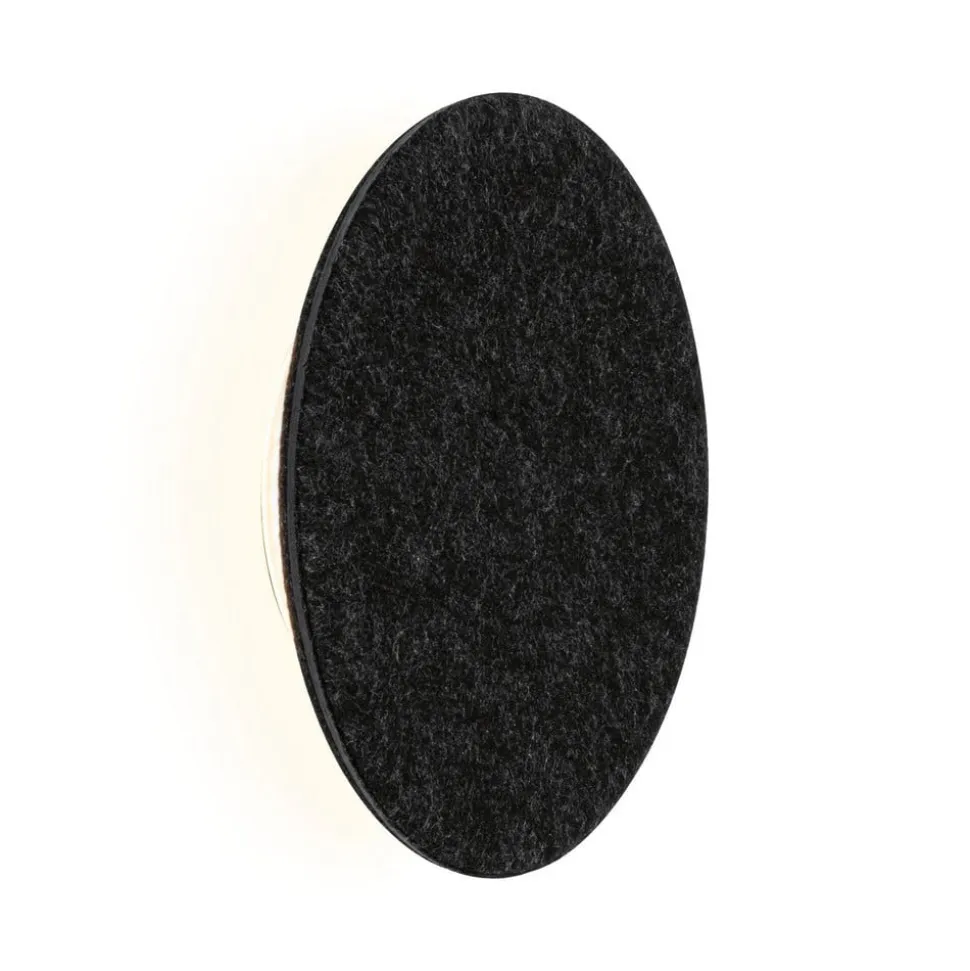Paulmann LED-væglampe Tulga, Ø 20 cm, antracit, filt