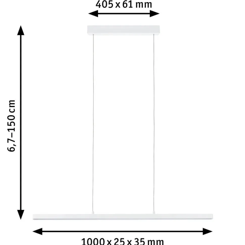 Paulmann Lento LED-pendel ZigBee CCT dim hvid