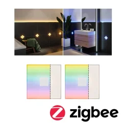 Paulmann LumiTiles Square, ZigBee, RGBW, 2 stk