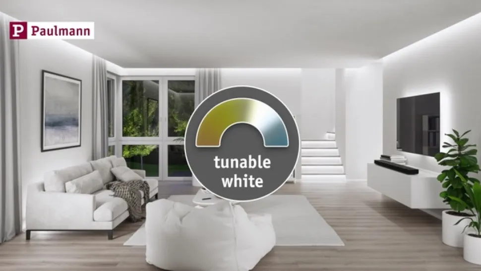 Paulmann Miro LED-vægspejl CCT Ø50cm Framelight