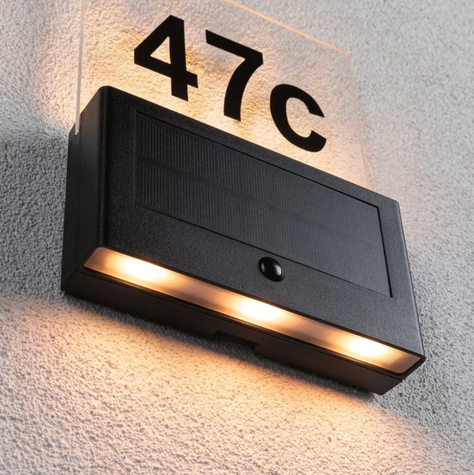 Paulmann Neda LED-husnummerlampe, solcelle