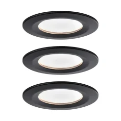 Paulmann Nova Coin 3 stk, rund, 3Stepdim, sort