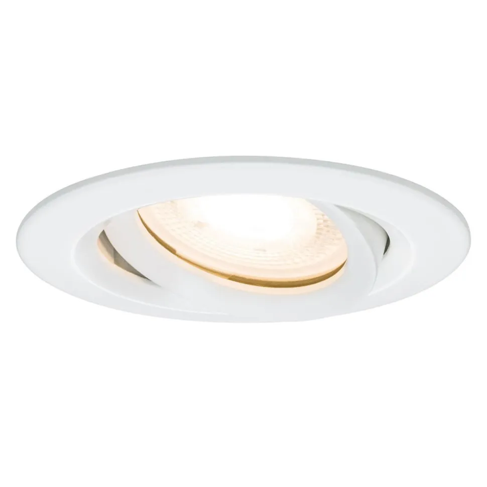 Paulmann Nova indbygningsspot IP65 rund, drejbar, hvid