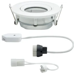 Paulmann Nova indbygningsspot IP65 rund, drejbar, hvid