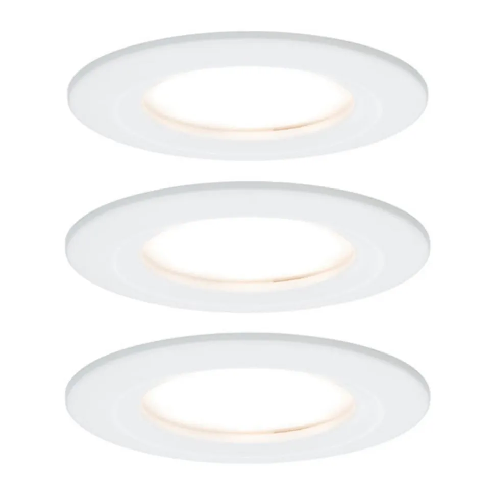 Paulmann Nova LED indbygningslampe 3stk. stiv hvid