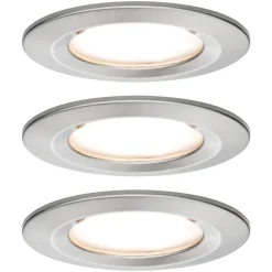 Paulmann Nova LED indbygningslampe 3stk. stiv jern