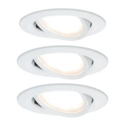 Paulmann Nova LED-indbygningsspot 3 stk. drejelig, hvid