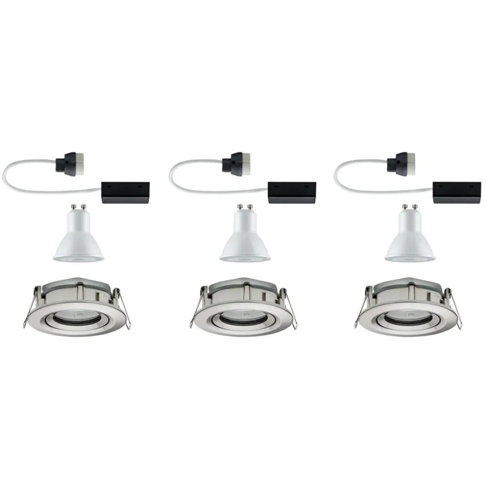 Paulmann Nova LED-indbygningsspot, dæmpbar, IP65, jern