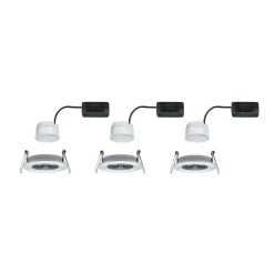 Paulmann Nova LED-spot, 3 stk, runde, stive, alu