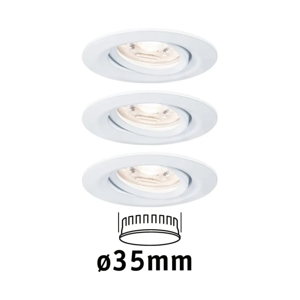 Paulmann Nova mini indb.-spot 3 stk. vipbar hvid