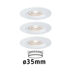 Paulmann Nova mini indb.-spot, sæt med 3 IP44 hvid