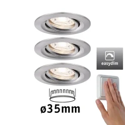 Paulmann Nova mini Plus LED easydim, 3 stk., jern