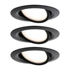 Paulmann Nova Plus Coin 3 stk IP65 2.700K sort