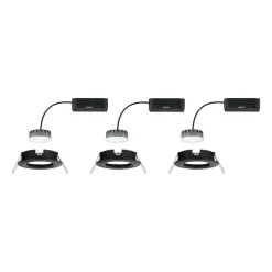 Paulmann Nova Plus Coin 3 stk IP44 2.700K sort