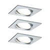 Paulmann Nova Plus LED-spot, 3 stk, kantet, alu