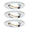 Paulmann Nova Plus LED-spot, 3 stk, rundt, krom