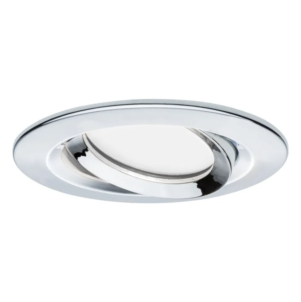 Paulmann Nova Plus LED-spot, 3 stk, rundt, krom
