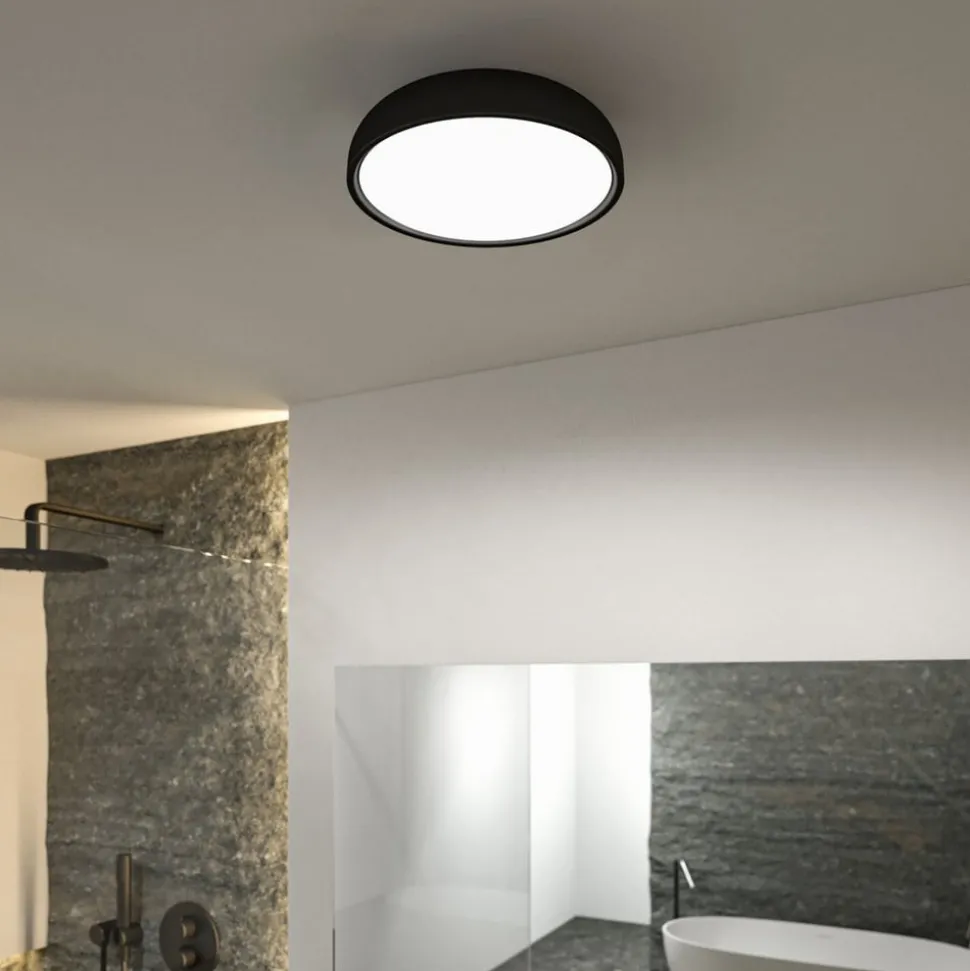 Paulmann Oka LED-loftlampe IP44 CCT sort
