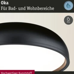 Paulmann Oka LED-loftlampe IP44 CCT sort